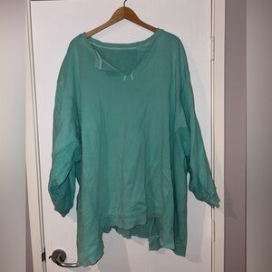 FP Women's Teal Oversized Sweater